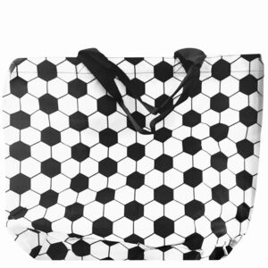 BOUTIQUE XL Soccer Ball Geo-print Canvas Tote Bag - NWOT